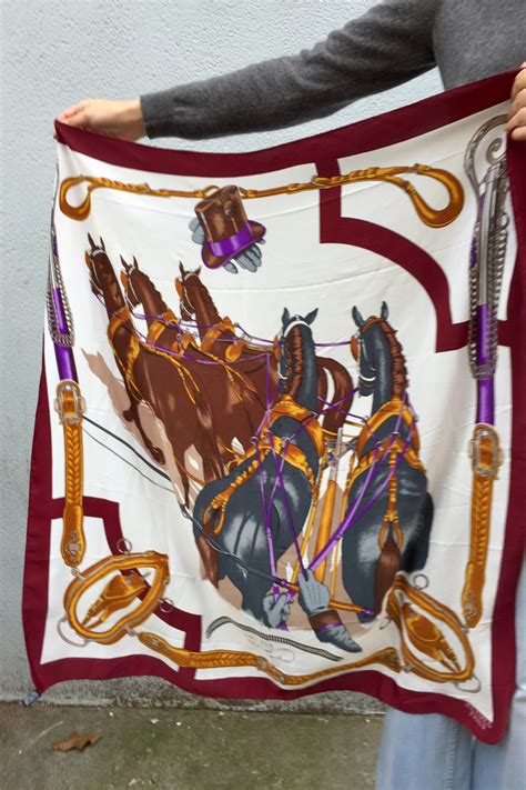 vintage hermes scarf horse